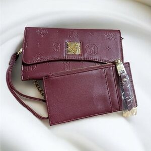 Steve Madden Crossbody Bag Bjuddy Wristlet & Wallet with Long Chain Set